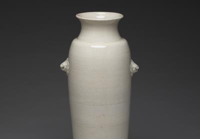 图片[3]-White Zun vessel with animal-shaped handles, Qing dynasty (1644-1911)-China Archive